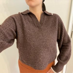 Collared brown sweater